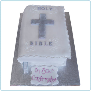 Holy Bible confirmation cake - closed book