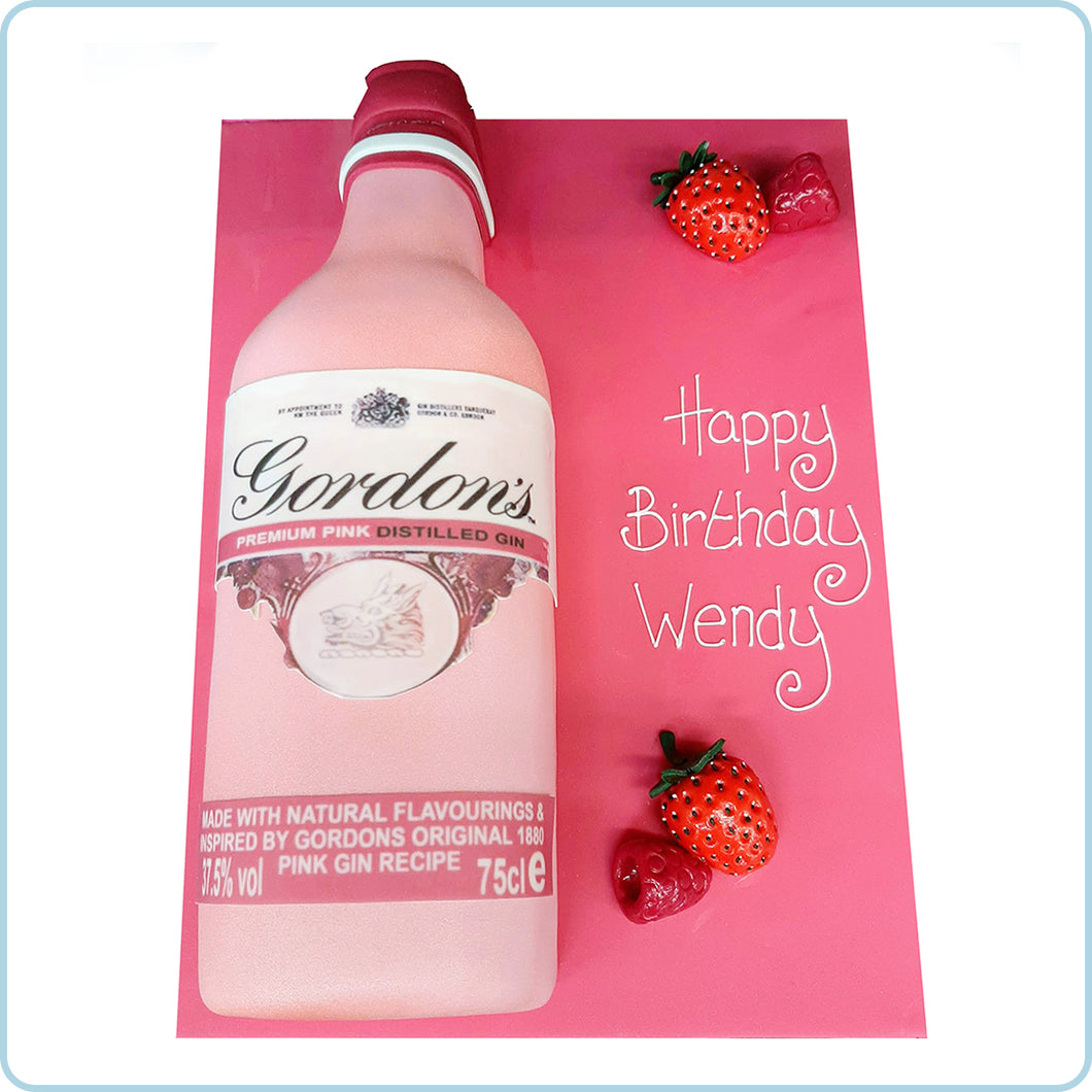 Pink gin bottle